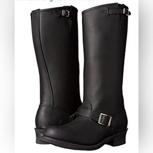 Frye black 15R engineer boots / motorcycle boots, size 8